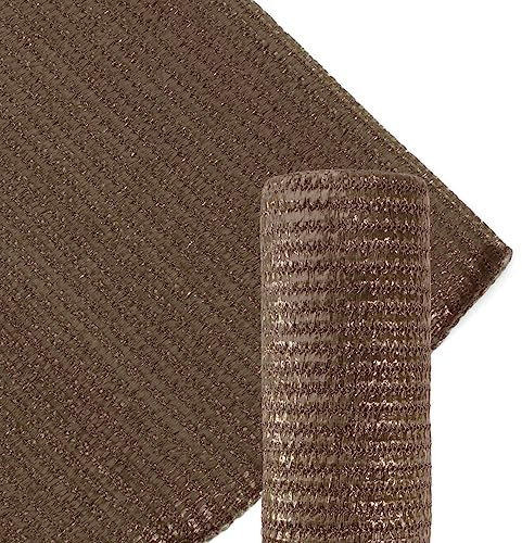 The Secret Home - Malla de Sombreo Tupida - Malla 120 g/m² - Color Marrón - Rollo de 1,5x5 m - Red Sombreadora - Regulador de Temperatura - Protección para Jardín y Terraza