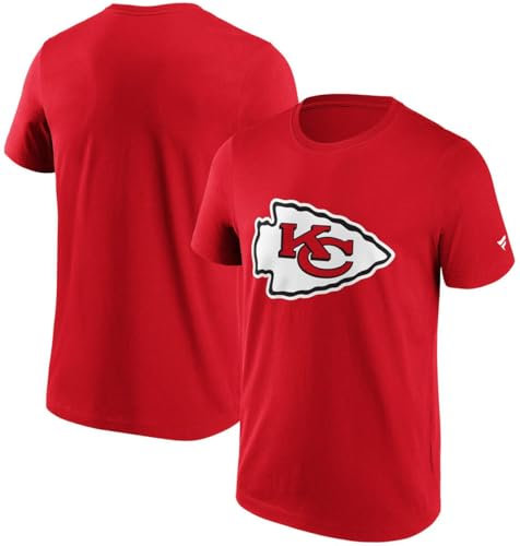 Fanatics Kansas City Chiefs Logo Männer T-Shirt rot M 100% Baumwolle NFL, Sport