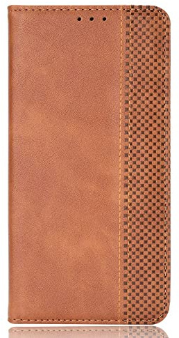 Hülle für Sharp Aquos R6,Leder Handyhülle für Sharp Aquos R6,Retro magnetischer Telefonkasten [Kartenfächern] [Magnetverschluss] Leder Fall für Sharp Aquos R6