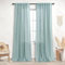 Seafoam Leinen-Vorhänge, für Küstenlandhaus, Wohnzimmer-Dekor, 2 Paneele, halbtransparent, lichtfilterend, mit Rücklasche, Meeresgrün, Vorhang für Schlafzimmer, 132 x 213 cm lang
