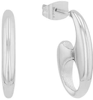 s.Oliver Ohrstecker Edelstahl Damen Ohrschmuck, 2 cm, Silber, Kommt in Schmuck Geschenk Box, 2034943