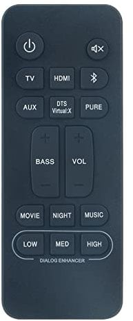 ALLIMITY RC-1236 Replace Remote Control fit for Denon Soundbar DHT-S216 DHT-S216H DHTS216 DHTS216H RC1236