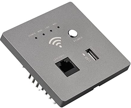 Irfora WLAN-Router für den Wandeinbau 300M AP Access Point WLAN-Router USB-Ladebuchse Wandmontierter WLAN-AP-Router mit WPS-Verschlüsselung