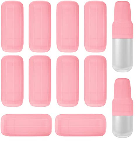 Aucuu 10 PCS Elastic Sleeves for Travel, Silicone Toiletry Sleeves for Travel Size Bottles, Reusable Leak Proof Bottle Covers for Body Wash Shampoo Container In Luggage