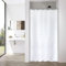 YISURE Rideau de douche étroit, en textile, 90 x 180 cm, blanc, géométrique, avec œillets métalliques, largeur 90 cm x hauteur 180 cm
