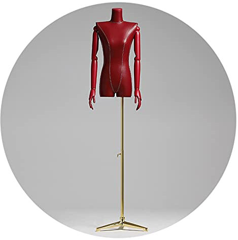 Weiblicher Mannequin-Torso-Körper, Dummy-Modell aus PU-Stoff mit Armen, Schneiderpuppe für die Präsentation im Bekleidungsgeschäft, Metallstativständer, 5 Farben