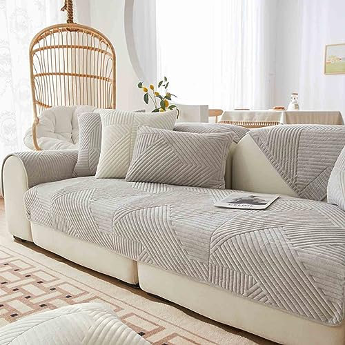 YWQJL Samt Sofabezug Sofaschoner rutschfest 1 2 3 4 Sitzer,l Form Sofaüberwurf,Sofa Überzug Ecksofa Pets Dog Couch Überzug Couch Überzug Sofa Überwurf (#15, 90x160cm)