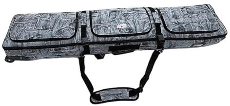 harayaa Snowboard-Tasche mit Rollen für Skischuh-Tasche, Koffer-Rucksack, wasserdichte Ski-Aufbewahrungstasche für Damen und Herren, Reisen, Spielen, 156cmx32cmx18cm