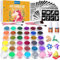 Bledras Glitzer Tattoo Set Kinder, 36 Farben Glitzertattoos für Mädchen, 178 Schablonen, 4 Pinsel, 2 Kleber, Geschenke für Kinder im Alter von 3 bis 12 Jahren, Wunderschön Verpackt
