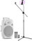 VONYX Verve46W Portable Karaoke Speaker Machine, 15-Inch Wireless Bluetooth System with Two UHF Microphones, Mic Boom Stand, Tablet Holder, Home Setup, Karaoke for Adults Party