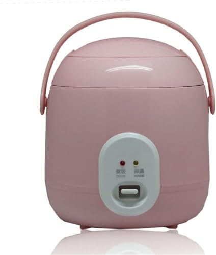 SEVSO Olla arrocera eléctrica bonita con 2 capas de calefacción, Mini olla arrocera de 1,2 L y vaporera, cocina multifunción para 2-3 personas,Rosado