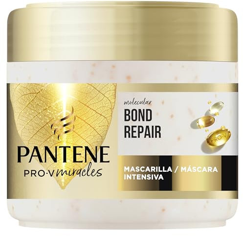 Pantene Molecular Bond Repair Intensive Haarmaske mit Biotin, 300 ml, Pro-V-Formel für geschädigtes und sehr trockenes Haar, macht das Haar sichtbar gesünder, kräftiger und regenerierter