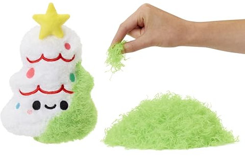 Fluffie Stuffiez Holiday Weihnachtsbaum - Kleines Plüsch-Sammlerstück - Überraschung beim Auspacken - Kuschelweicher ASMR Flaum - Fidget, Basteln, Fell Abziehen - für Kinder ab 4 Jahren und Sammler