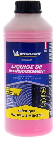 MICHELIN 009206 Liquide de Refroidissement, Rose, Adapté aux Normes VAG BMW Mercedes, 1L
