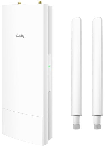 Cudy Outdoor AX3000 High Power WiFi 6 Access Point, IP65 Weather Proof, External High Power FEMs, Gigabit RJ45 Ports, Support 802.3at or 48~57V Passive PoE, Lightning protection, MU-MIMO