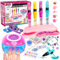 Herenear Kit Unghie Bambina, Unghie Set Manicure Gioco, Smalti per Bambina, Regalo Bambina 6 7 8 9 10 11 12 Anni, Gioco di Nail Art, Set Trucchi Bambina Regalo Compleanno Ragazza