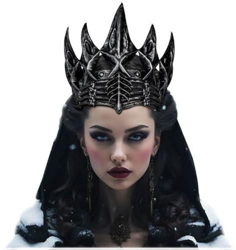keland Krähekrone Gothic Krone Kopfschmuck Halloween Krone für Damen Herren (Silber)
