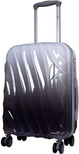 Warenhandel König Hartschalen Koffer Trolley Sossmar Handgepäck und Ombré Farbverlauf - Farbe Grau Schwarz - Gr. M