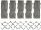 Ailgely Rankzäune 5 STK 180 x 30 cm, Massivholz Tanne Rankgitter Pflanzengitter Rankhilfe Spalier Holzgitter Scherengitter Gartenzaun zusammenfaltbar Blumengitter Grau