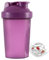 Shunshi Protein Shaker Bottle 400ml with Stainless Steel Mixing Ball, Mini Water Bottle for Protein Shakes -Leak-proof Flip On Lid& BPA Free & Easy to Grip & Temperature Safe(Purple)