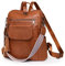 SUCIKORIO Petit Sac a Dos Cuir Femme Vintage, 2 en 1 Sacs à Main Portés Dos Femme Imperméable Cuir Sac à Dos élégant Plusieurs Poches Sac a Dos Antivol pour le Loisir, Voyage