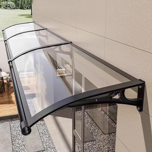 WJXIN Marquise de Porte Exterieur 100x300cm Marquise Porte D'entree Auvent de Porte D'entrée en Polycarbonate, Auvent de Terrasse, Abri de Fenêtre(60x80cm/24x32in)