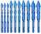 10 Stück Fliesenbohrer Set, 1/4 Sechskantschaft Mauerwerk Betonbohrer, hochfeste Wolframkarbidspitze Fliesenbohrer Set für Porzellan, Glas, Ziegel, Zement, Holz (Blau, 6/8/10/12mm)