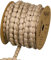 Halbach Seidenbänder Pompom Borte | Breite 8mm Länge 15m | Band mit Bommeln als Pompons-Girlande, Hochzeitsdeko, Gartenparty Deko | Farbe: beige