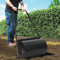 Sufrk Arieggiatore da Giardino Nero 63 cm 50 L,Rullo da Giardino Apertura Laterale Livellare Prato