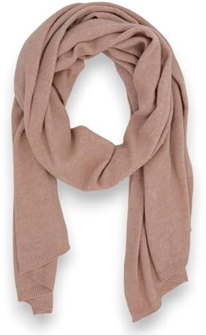 Ziona Damen Schal aus Kaschmir-Gemisch Made in Italy 175x40cm Cashmere Halstuch (Altrosa)