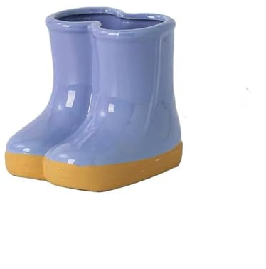QIJIAYU Rain Boots Ceramic Vase Creative Boots Decorations Decorative Kitchen Chopsticks Storage Succulent Planter
