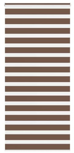 vidaXL Doppelrollo Braun 100x200 cm Stoffbreite 95,9 cm Polyester