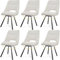 LEWE Esszimmerstühle drehbar 6er Set, Automatisch zurückkehrender Sitz, 180° Drehstuhl, Ergonomischer Polsterstuhl, armlos, Esszimmer Wohnzimmer Schlafzimmer, Kaschmir-Stoff - Beige