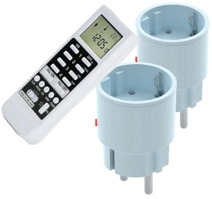 DIW-Funk Set PD-582: 2 Funkstecker DIR-2300 + Funk-Handsender mit Timer DTZ-505 Timer 10 Wochenprogramme Zufallsmodus Temperatur-Steuerung Countdown Timer 16 Kanäle