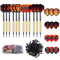 FYting 12 Stück Dartpfeile mit Kunststoffspitze,Soft Dartpfeile 100 Stück,24 Stück Pfeilschwanz,Dart Zubehör,Softdarts Pfeile mit Dartspitzen Kunststoff für Elektronische Dartscheibe(14g)