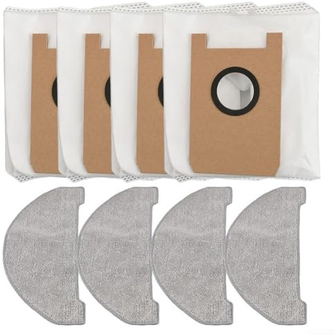 babominimer Optimal Home Care Lot de serpillères remplaçables et sacs à poussière de grande capacité compatibles avec Ultenic pour T-10 Lite et aspirateur robot Ultenic T-10 L-aser