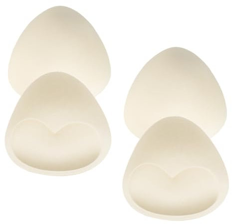Bra Inserts Pads 2 Pairs Waterproof Underwear Pads Swimsuit Breast Sponge Accessories Removable and Washable Bra Cups Inserts Soft for Bikini, Dresses, Swimsuit, Sport Women Chest Pad