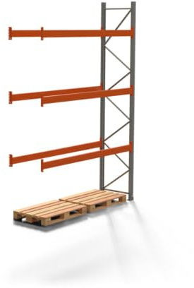 REGALWERK Palettenregal Artus - Anbauregal mit 4 Ebenen - Fachlast 2.910 kg - 4.000 x 2.700 x 800 mm (HxBxT) - Schwerlastregal