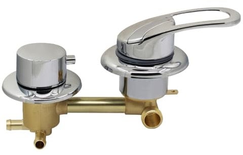 Mezclador de ducha empotrado para baño conjunto grifo para cabina de ducha juego válvula desviadora de agua caliente fría pared latón regulador llave (3 vias 10cm)