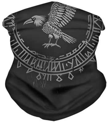 Viking Coole Schwarze Krähe Unisex Haarband Mikrofaser Bandana Hochelastisch Kopfbedeckung Stirnband Halswärmer Für Motorradfahren Lauf Klettern