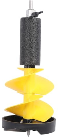 CHICIRIS Eisbohrer, 8 Zoll Durchmesser, 20 Zoll Länge, Nylon-Eisbohrer mit Vielseitigem Adapter und Schwimmer für Dünne Eisschichten in Flachem Wasser