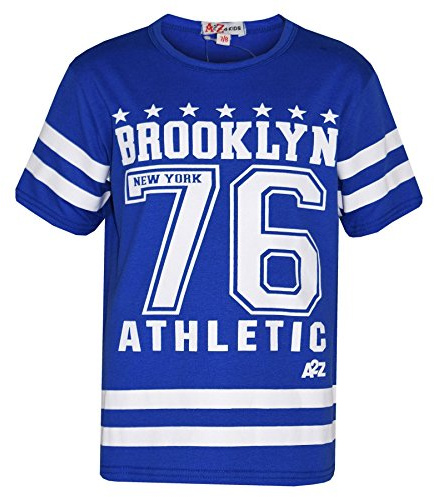 A2Z 4 Kids Girls Top Designer's Brooklyn New York 76 Athletic Print Stylish Comfortable Fashionable Trendy T Shirt Top for Age 7-13 Years