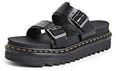 Dr. Martens Unisex Myles Open Toe Sandals, Black (Black Brando 001), 7 UK