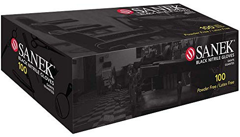 Graham Medical 78525 Sanek, 78525, Nitrile Gloves, Large, Black (00)