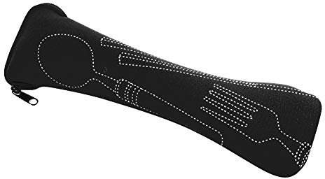 AchidistviQ Portable Tableware Zipper Bag Outdoor Travel Camping Recyclable Cutlery Pouch Black