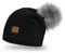 Mikos | Damen Frauen Strickmütze Mütze | Wurm Herbst Winter | Long Lang Beanie Mit Großem Kunstfellbommel 666