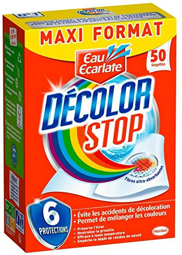 Décolor Stop - Détachant 50 Lingettes - Lot De 3 - Vendu Par Lot - Livraison Gratuite En France