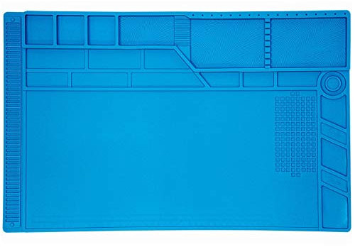 Minadax XXL Lötmatte, 55 x 35cm Große Silikonmatte, 500°C Hitzebeständige Reparaturmatte, Rutschfest