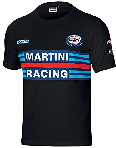 Sparco T-Shirt Martini-R Größe XL Schwarz, Schwarz, 42/50 EU