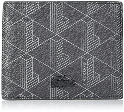 Lacoste Blend Concept Petit portefeuille à rabat pour homme, noir, ONE US, noir, taille unique